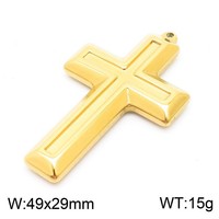 Conception Simple 18K Plaqué Or En Acier Inoxydable Crucifix Croix Pendentif Religieux pour La Fabrication De Bijoux Accessoires Collier Bracelet
