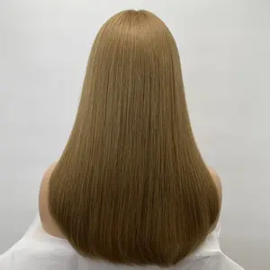 Proveedor de pelucas Kosher de lujo transparente encaje suizo cabello humano europeo base de seda peluca superior Peluca de alopecia