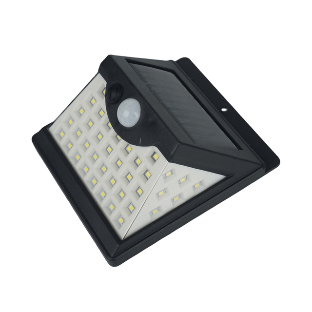 Intelligent 44LED Solar Wall Lamp Waterproof Small Outdoor Courtyard Lamp Human Body Sensor Garden IP65 Rating High-Auto-Low