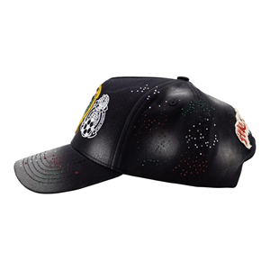 Gorra <span class=keywords><strong>de</strong></span> Béisbol <span class=keywords><strong>de</strong></span> Cristal del Equipo Nacional <span class=keywords><strong>de</strong></span> México, Federación Mexicana <span class=keywords><strong>de</strong></span> Fútbol, Triple Crest Silver Fade Bling Dealers, Gorra Snapback - Product Image 3