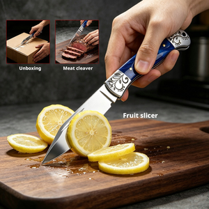 Couteau de poche pliant en acier 5Cr13MoV, très vendu, avec manche en résine bleue et embout en acier, idéal pour le camping en extérieur, cadeau, vente en gros, OEM - Product Image 6