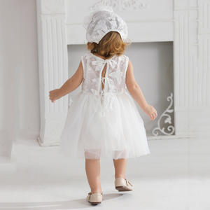 All'ingrosso bambina bambina farfalla doccia abito bianco 2 mesi battesimo bambino matrimonio neonato 1 ° compleanno festa del bambino vestito da bambina - Product Image 3