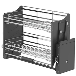 Panier de rangement pour vaisselle, égouttoir à vaisselle, tiroir coulissant pour armoire de cuisine, étagère relevable - Product Image 2