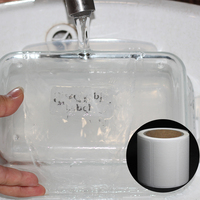 Étiquettes alimentaires personnalisées de 2x1 pouce, solubles dans l'eau, 50mmx25mm, sans résidus, étiquettes de stockage alimentaire, étiquettes solubles dans l'eau