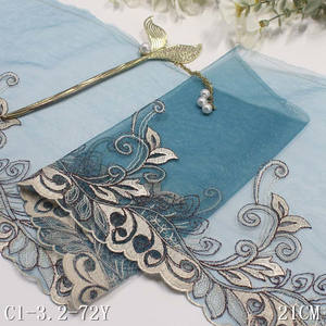 ลูกไม้ปักลายดอกไม้สำหรับคาดศีรษะตาข่ายสีดำ18ซม. - Product Image 5