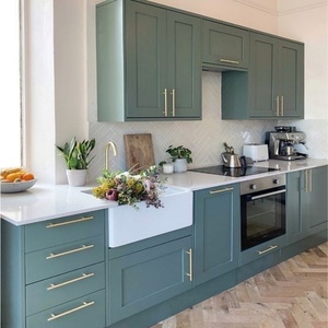 Fábrica de armarios de Vietnam, coctelera de muebles de <span class=keywords><strong>cocina</strong></span> de madera, armarios RTA blancos y verdes, personalizados para la remodelación de la <span class=keywords><strong>cocina</strong></span> del hogar - Product Image 2