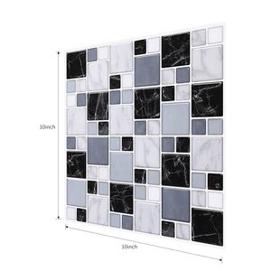 Carta da parati moderna 3D piastrelle bagno <span class=keywords><strong>bianco</strong></span> nero 3D dimensionale <span class=keywords><strong>adesivo</strong></span> impermeabile a prova di umidità adesivi murali per bagni - Product Image 2