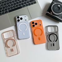 Étui magnétique mat à grande transparence et design tridimensionnel pour 17 Pro Max, 17 Air, 16 Pro