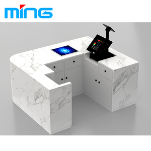 Banco cassa <span class=keywords><strong>bianco</strong></span> in vetro per farmacia farmacia - Product Image 4