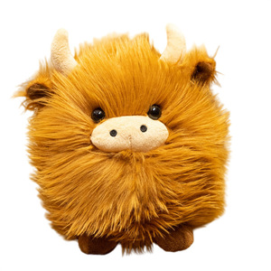 Nouvelle <span class=keywords><strong>Peluche</strong></span> Vache des Highlands écossaise, Jouet en <span class=keywords><strong>Peluche</strong></span> Réaliste et Doux, Vente Chaude, Jouet de Ferme Câlin - Product Image 4