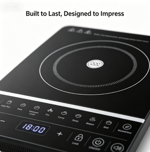 Table <span class=keywords><strong>de</strong></span> cuisson à <span class=keywords><strong>induction</strong></span> 2000W avec <span class=keywords><strong>plaque</strong></span> en céramique, puissance réelle <span class=keywords><strong>de</strong></span> 1400W, verrouillage enfant, minuterie, prise VDE, bobine CCA durable, 220V-240V - Product Image 2