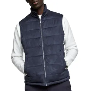 Personalizado em branco plain bolha soprador dowm softshell colete de camurça para homens