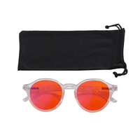 Pour hommes femmes mieux dormir 99% 100% orange rouge rond élégant anti lumière bleue bloquant protection filtre ordinateur lunettes