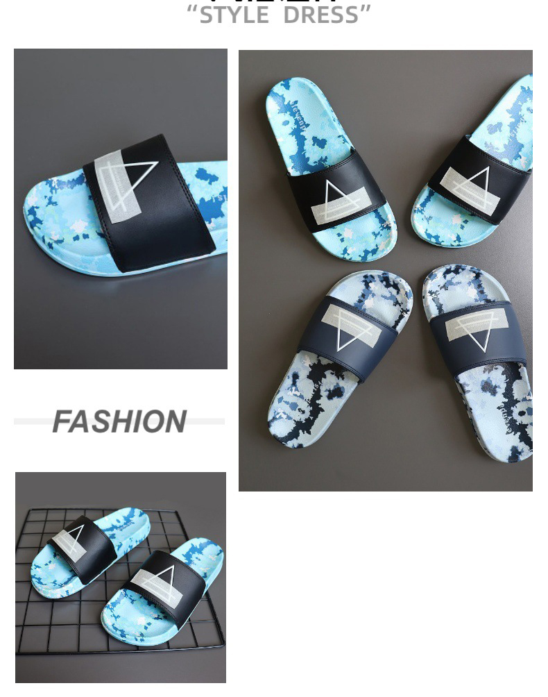 Custom Logo Boys Slides EVA PVC Indoor Sandals Wholesale Men Slippers and Shoes
