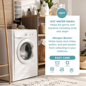 Protector de Colchón King Size 100% Impermeable, Transpirable, Premium, Refrigerante, de Lujo, 300 Hilos, Ecológico, Hipoalergénico, Lavable a Máquina - Product Image 6