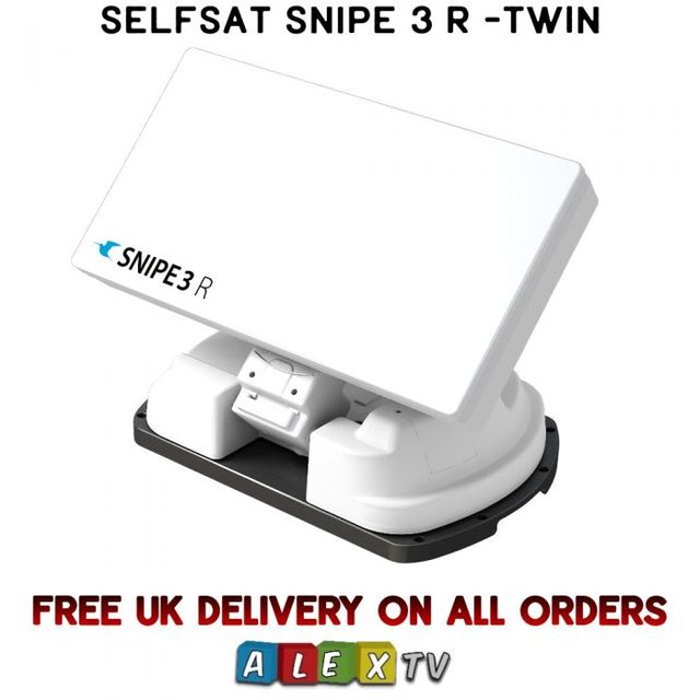 Selfsat Snipe 3 R Twin with Remote Control Motorhome Dish Brand New and Original One-year Warranty
