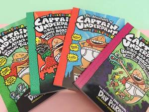 Baru tiba 14 buah/set celana dalam kapten warna penuh halus kertas komik Dav gambar Pilkey buku komik untuk anak-anak - Product Image 5