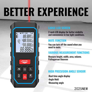 Télémètre <span class=keywords><strong>laser</strong></span> S8C multifonction avec précision de 1 mm, portée de 120 m, mesure d'angle, alimentation par piles sèches ou au lithium - Product Image 5