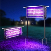 Piège à insectes solaire LED d'extérieur avec détection radar, étanche IP65 pour jardin et terrasse, anti-moustiques