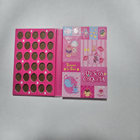 Étui à fards à paupières rose vif, original et attrayant, portable et vide, pour coffret cadeau, cosmétiques, assemblage DIY et fabrication