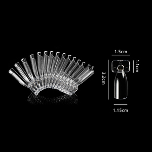 Lot de 50 éventails magnétiques transparents pour nuancier de couleurs d'ongles, présentoir d'ongles, palette de vernis gel pour salon, outil de démonstration de manucure - Product Image 2