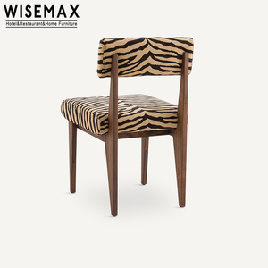 WISEMAX FURNITURE Chaise de salle à manger contemporaine de style designer à imprimé léopard en bois de frêne, chaise de salon pour la maison, le salon, l'hôtel, le <span class=keywords><strong>restaurant</strong></span> - Product Image 6