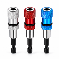 Adaptateur de porte-embouts à visser à verrouillage automatique avec pointe magnétique et barre d'extension à queue hexagonale en acier à dégagement rapide pour outils électriques
