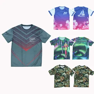 Oem Casual Polyester Custom Printing Sublimation Design Unisex Quick Dry Fit T-Shirt For Men