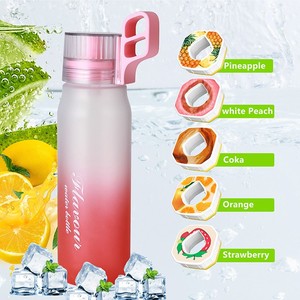 Ideas de Productos Nuevos 2025 Botella de Agua de Plástico Tritan con Cápsula de Sabor, Botella de Agua con Aroma a Fruta para Gimnasio - Product Image 4