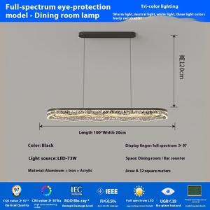 Lampadario <span class=keywords><strong>a</strong></span> <span class=keywords><strong>Sospensione</strong></span> Moderno Personalizzato in Acrilico Ondulato, Lampada dal Design Lineare con Altezza Regolabile per Sala da Pranzo e Isola <span class=keywords><strong>Cucina</strong></span> - Product Image 6