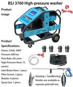 Nettoyeur haute pression électrique personnalisable 37 kW 600 bars 7,9 GPM pour l'élimination de la rouille, de la peinture et des incrustations d'eau froide, <span class=keywords><strong>nettoyage</strong></span> d'équipements lourds - Product Image 4