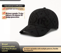 Casquette de baseball en cuir personnalisée de haute qualité, vente en gros, casquette 6 panneaux, broderie de logo, luxe, ajustable, avec épingles métalliques, Gorra