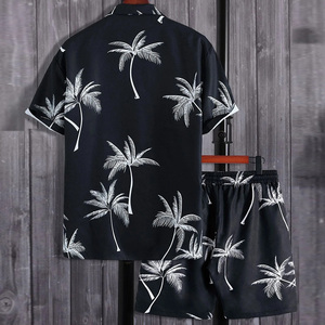 <span class=keywords><strong>Conjunto</strong></span> de Dos Piezas para <span class=keywords><strong>Hombre</strong></span>, Estilo <span class=keywords><strong>Hawaiano</strong></span>, Camisa de Manga Corta con Botones y Cuello Solapa, Pantalones Cortos con Cordón y Bolsillos, Venta en Línea - Product Image 2