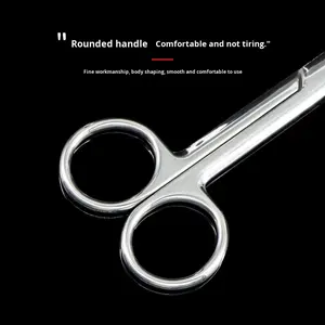 Tıbbi Gazlı Bez Makası Paslanmaz Çelik Düz/Kavisli Başlık Bandaj Pansuman Dikişlerinin Çıkarılması Cerrahi Oftalmik Kullanım Sınıf I - Product Image 4