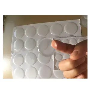 DIY 병 장식 스티커 자체 접착 수지 돔 에폭시 도트에 대한 명확한 라운드 3D 돔 원형 에폭시 스티커