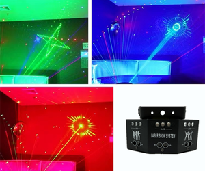 15 ojos a todo color RGB luz láser de escenario DJ Disco Night Club espectáculo de haz láser para KTV cuerpo de aluminio DMX512 MODO DE Control - Product Image 6