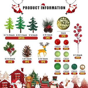ชุดตกแต่งเค้กคริสต์มาส22ชิ้นพร้อมกวางเรนเดียร์และต้นสนสำหรับวั<span class=keywords><strong>น</strong></span>หยุดฤดูห<span class=keywords><strong>น</strong></span>าวคัพเค้กท็อปเปอร์ตกแต่งโต๊ะของหวา<span class=keywords><strong>น</strong></span>แบบทำมือ - Product Image 2