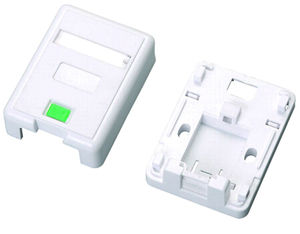 Caja de Conexiones RJ45 Blanca CAT5E para Montaje en Superficie S019 - Product Image 1