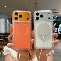 Étuis de téléphone portable magnétiques Orange mat de haute qualité pour iPhone 17 Pro Max 17 étuis antichoc d'amélioration de pare-chocs de cadre d'air