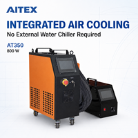 Machine de soudage au laser à fibre portative compacte de 800 W refroidie par air, soudeuse au laser avec alimentation en fil optionnelle pour l'acier inoxydable AT350