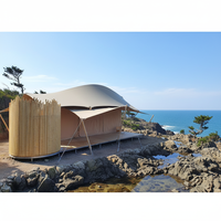Tente de glamping personnalisée de haute qualité BOTEEN, tissu PVDF/PVC, lodge de safari, avec salle de bain, tente de glamping écologique de luxe pour la famille