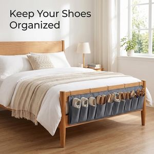 RV Shoe <b>Pockets</b> 10 <b>Pockets</b> Heavy Hanging Bedside Storage Organizer with Sturdy Hooks Storage <b>Pockets</b> Hangs on <b>Bed</b> - Product Image 4