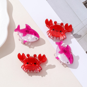Cross-Border Cartoon Ocean Animal Series Small PVC Claw Clips Cute Crab <strong>Hair</strong> Clips Women Side Clips <strong>Yiwu</strong> <strong>Hair</strong> <strong>Accessories</strong> - Product Image 1