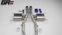 Système d'échappement arrière brossé SS304 Catback pour Jaguar F-Type X152 2.0T 2019-2024 avec contrôle de soupape à vide
