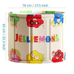 JELLLEMONS Seau de bain authentique pour bébé 79 cm, grande <span class=keywords><strong>baignoire</strong></span> pliable pour nourrissons, sans BPA, <span class=keywords><strong>baignoire</strong></span> portable pour bébés de 0 à 6 ans - Product Image 2
