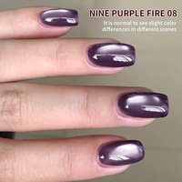 Vente directe d'usine XEIJAYI, gel pour ongles classique œil de chat, art des ongles, violet feu, noir, violet raisin, perles de verre