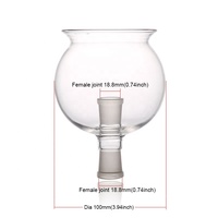Bol à glace en verre pour narguilé en forme libre avec technique de refroidissement par miroir adapté à la Russie Chicha Narguile Shisha Smoking