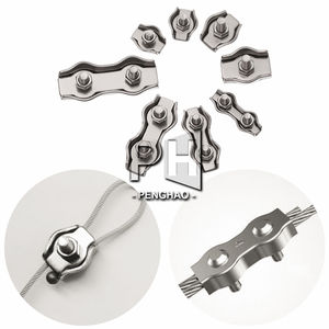 Top M2-M10 Acier Inoxydable Simplex 2-Post Boulon Clip Câble Câble Pince Étrier Corde Simple Grip - Product Image 1