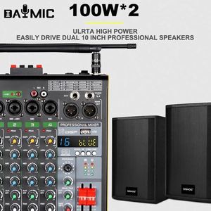 มิกเซอร์ 4 แชนแนล พร้อมเอฟเฟค DSP 16 แบบ มีระบบ Phantom Power 48V แถมไมโครโฟนไร้สาย 2 ช่อง สำหรับคาราโอเกะ ดีเจ - Product Image 4