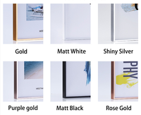 4 couleurs A0 A1 A2 A3 A4 8X10 11X14 pouces Métal Alliage d'aluminium Cadre photo avec verre ou plexiglas